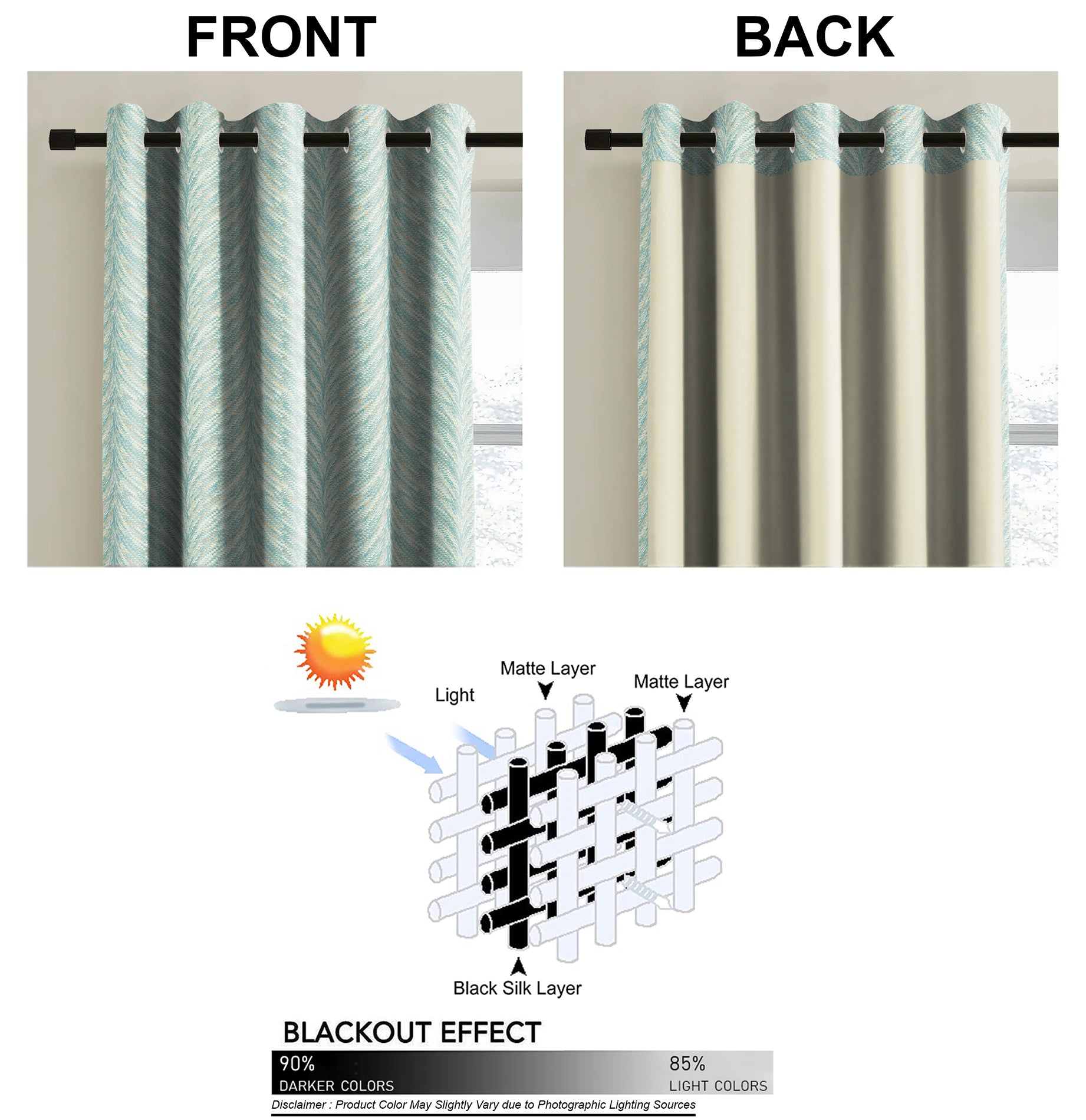 Luxor Duck Egg  Blackout Curtains