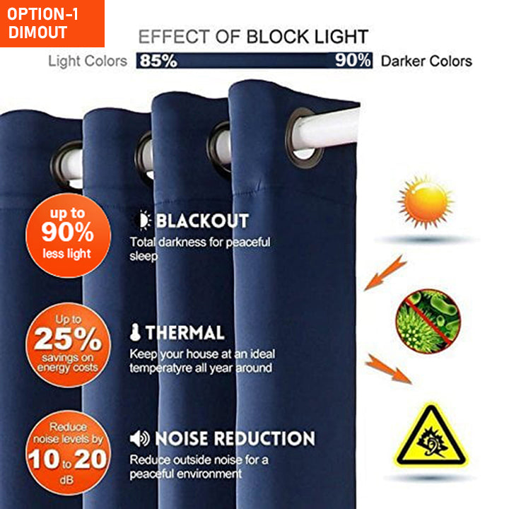 SUNBLOCK TEXTURE LASA CHIKU BLACKOUT CURTAINS