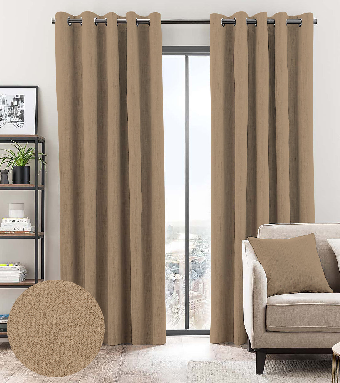 BROOKE COFFEE BLACKOUT CURTAINS