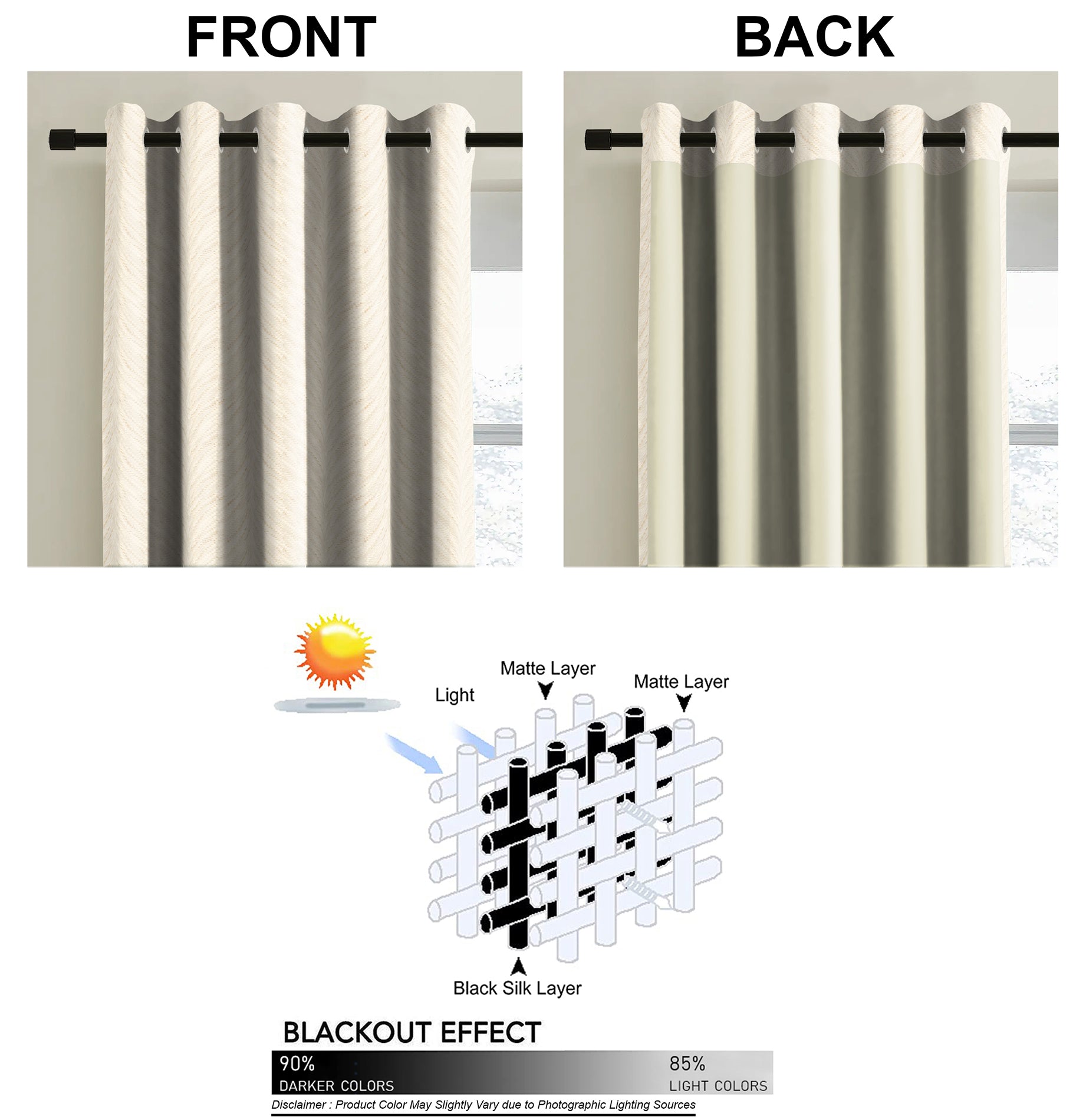 Luxor Natural Blackout Curtains