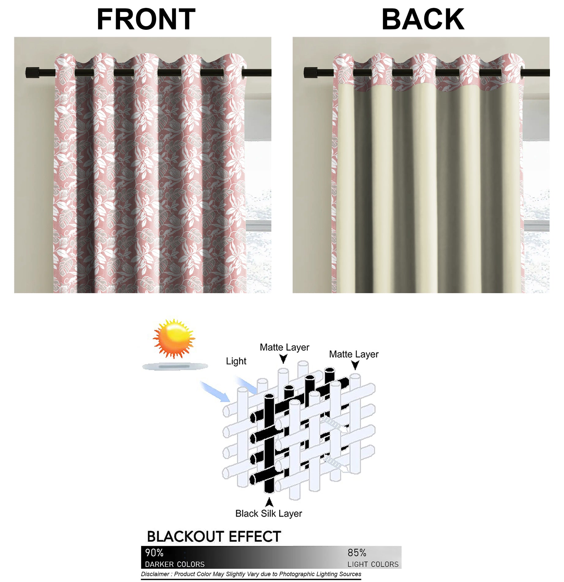 SAVANNA PINK BLACKOUT CURTAINS