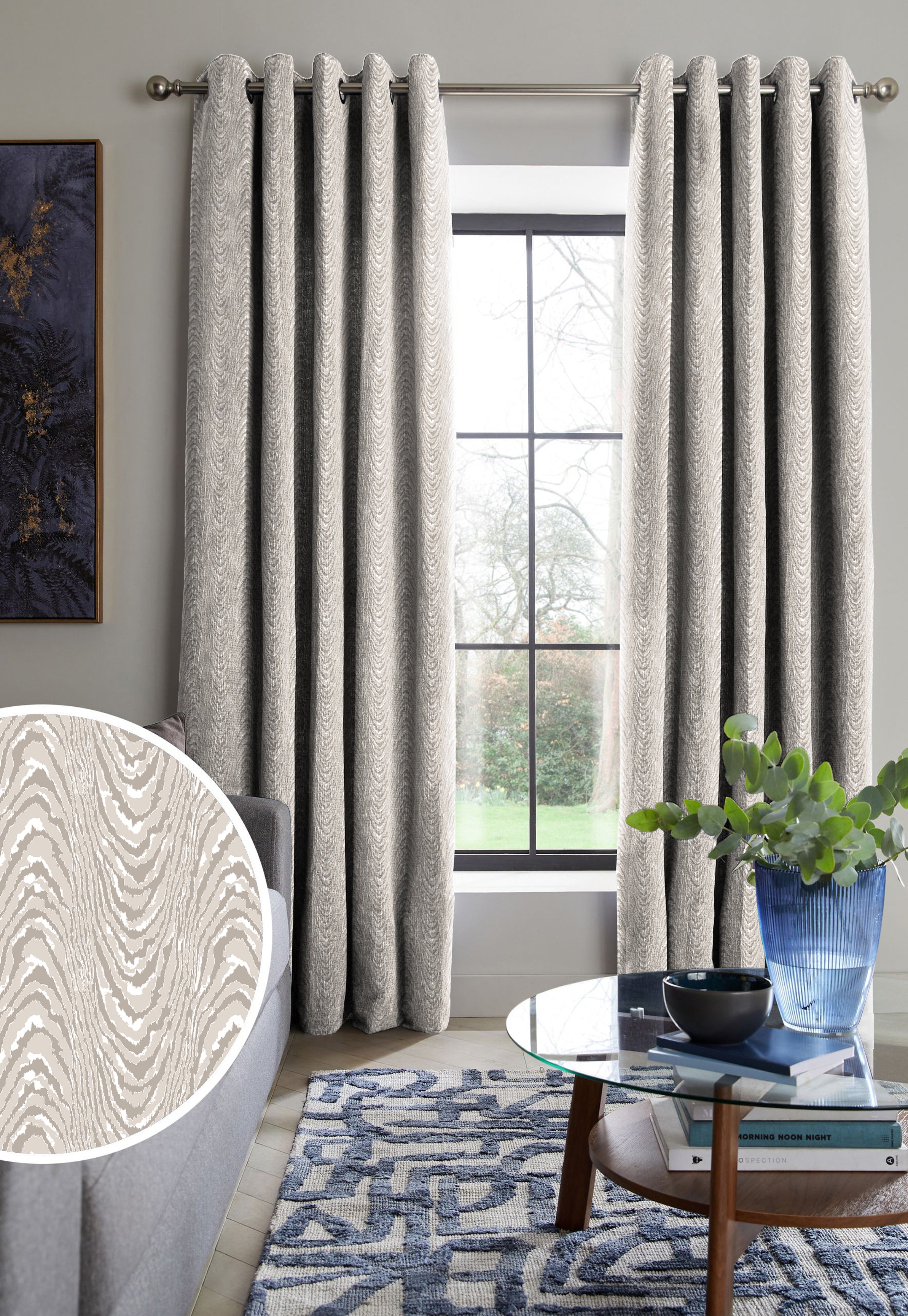 MOIRE ALMOND PREMIUM BLACKOUT CURTAIN