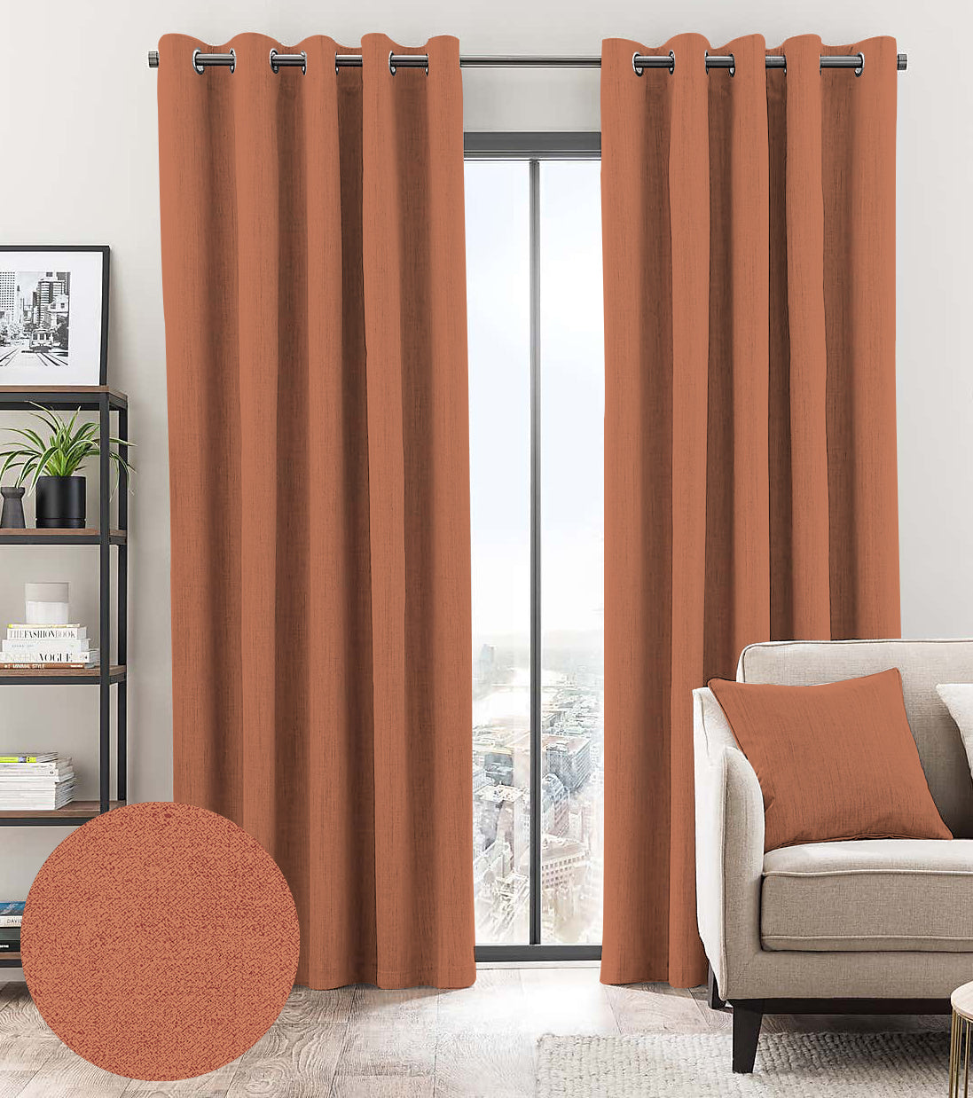 BROOKE CLAY BLACKOUT CURTAINS