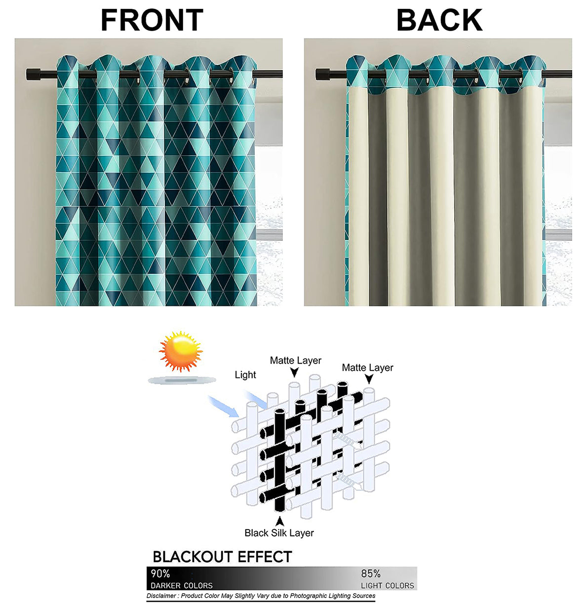 FELIX TEAL BLACKOUT CURTAINS