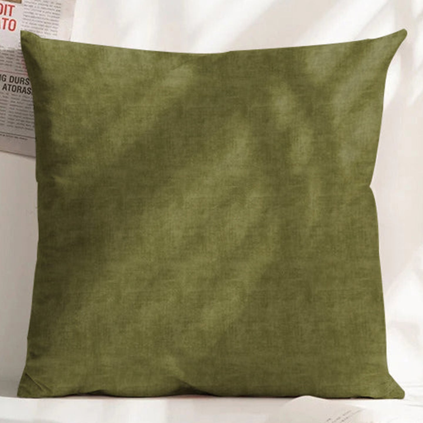 JODHPUR TEXTURE CUSHION COVER OLIVE