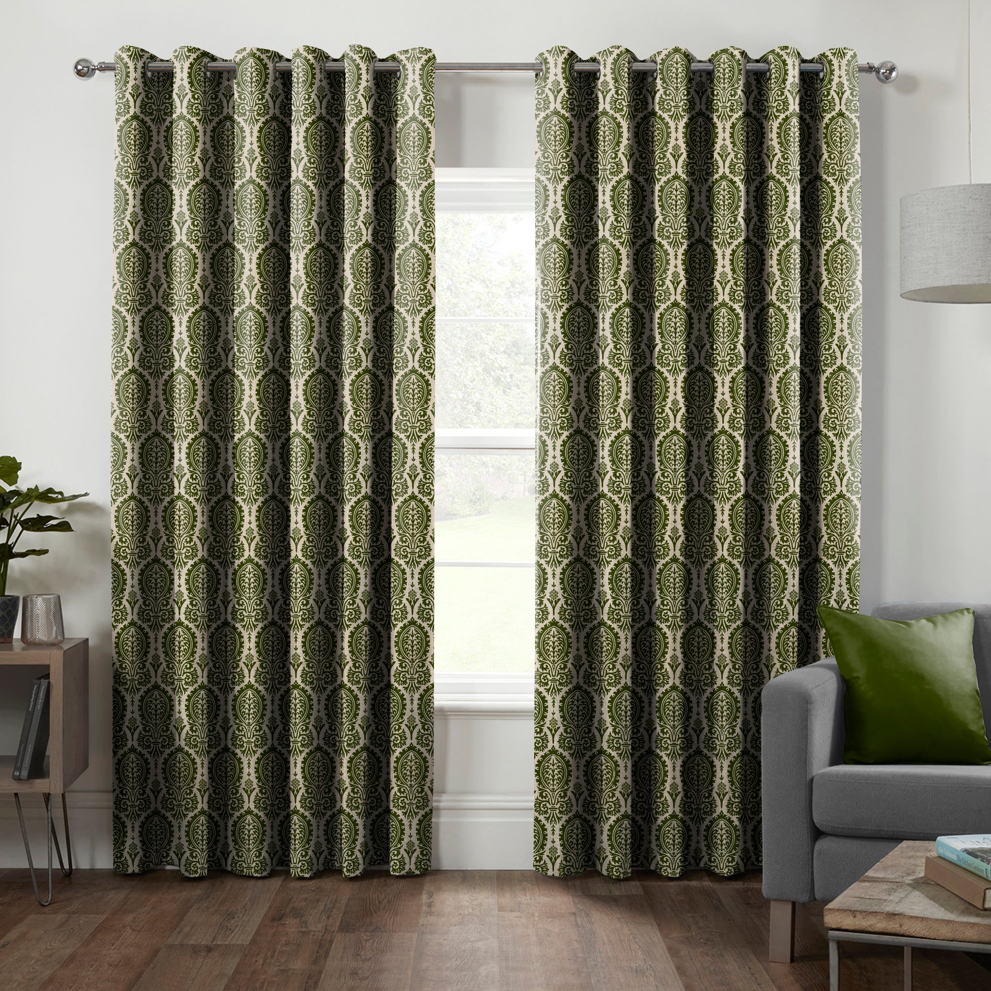 MANCHESTER ARMY GREEN BLACKOUT CURTAINS