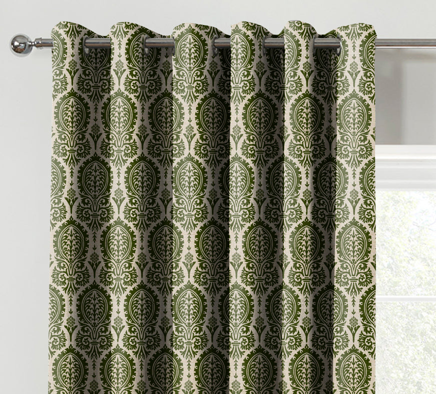 MANCHESTER ARMY GREEN BLACKOUT CURTAINS