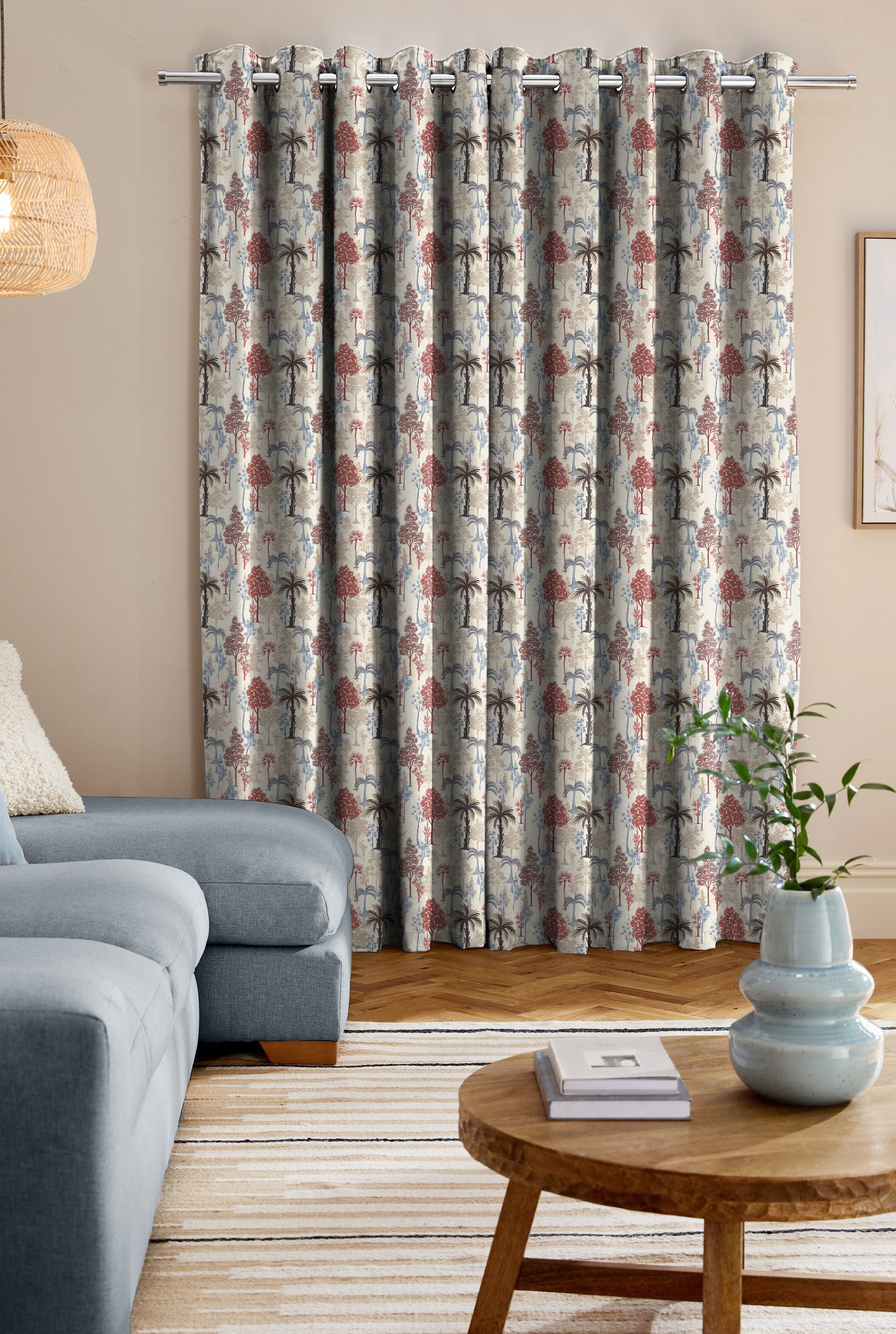 GENOA CLAY ROOM DARKENING PRINTED CURTAIN