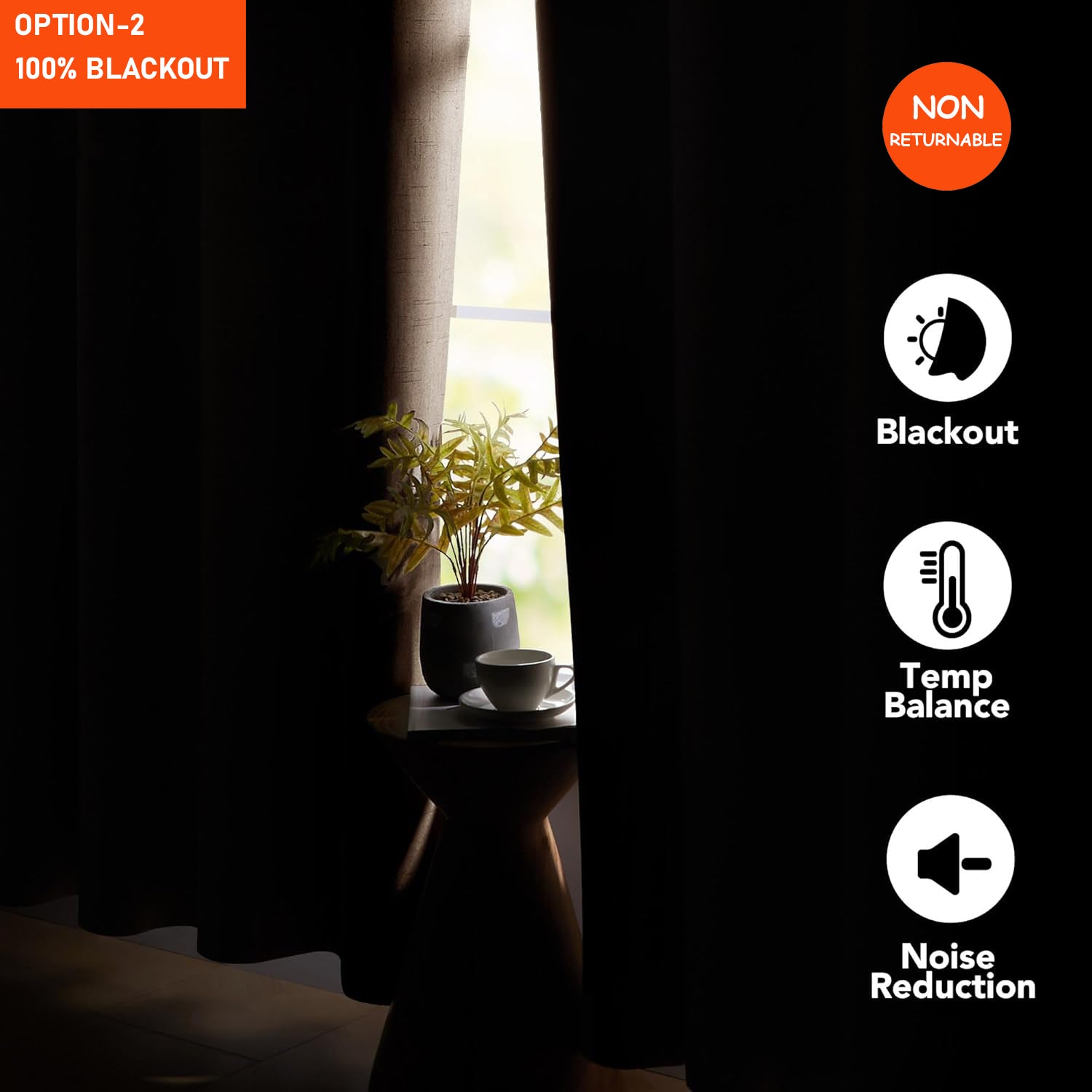 SUNBLOCK TEXTURE LASA D-MUSTERED BLACKOUT CURTAINS