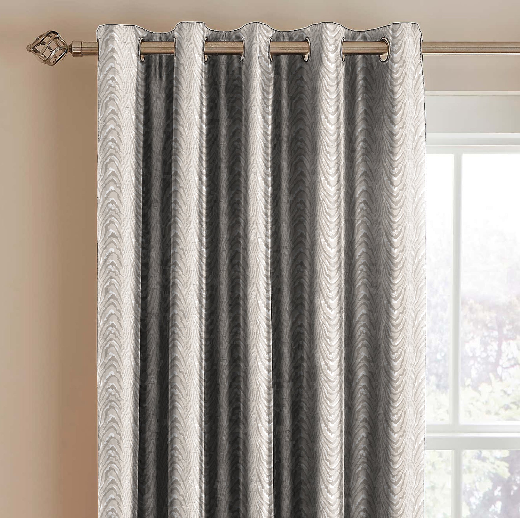 MOIRE ALMOND PREMIUM BLACKOUT CURTAIN