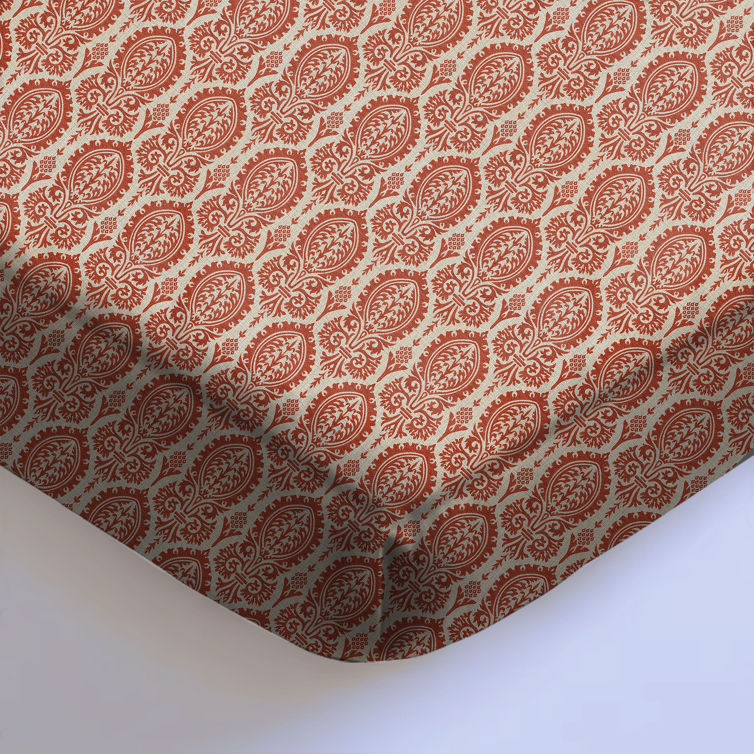 Manchester  Brownish Red Bedcover for Double Bed with 2 Pillow Covers King Size (104" X 90")