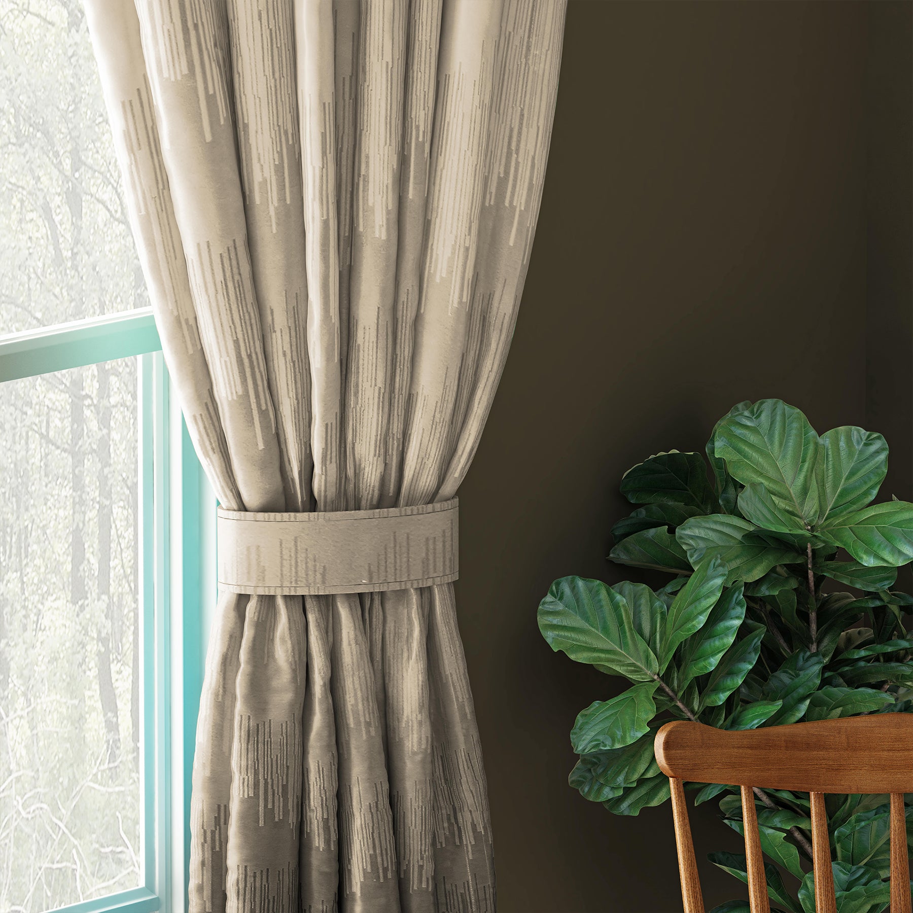 KUDO CHIKU CURTAINS BLACKOUT PRINTED FOR LIVING & BEDROOMS