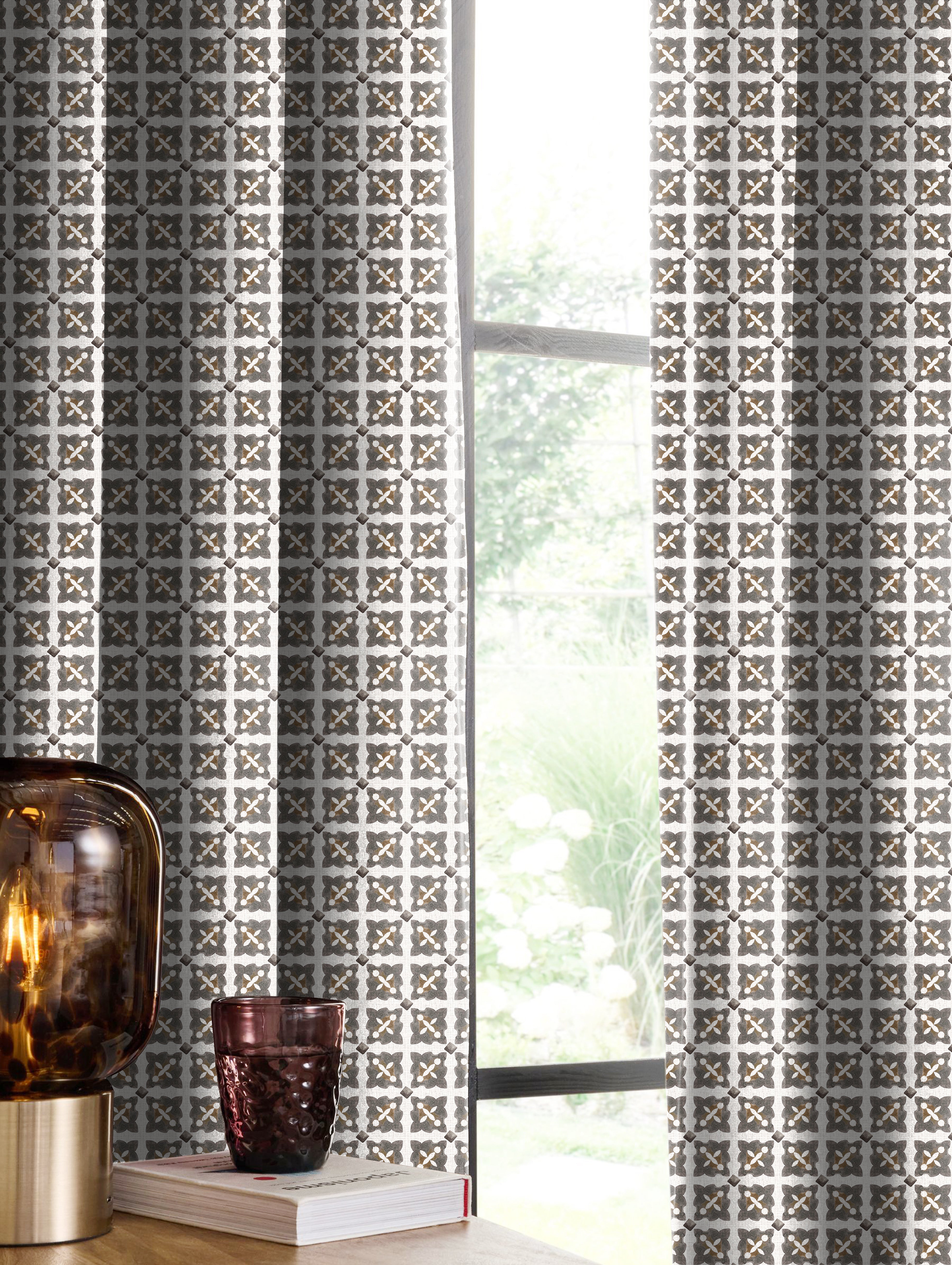 DOHA COFFEE ROOM DARKENING PRINTED CURTAIN