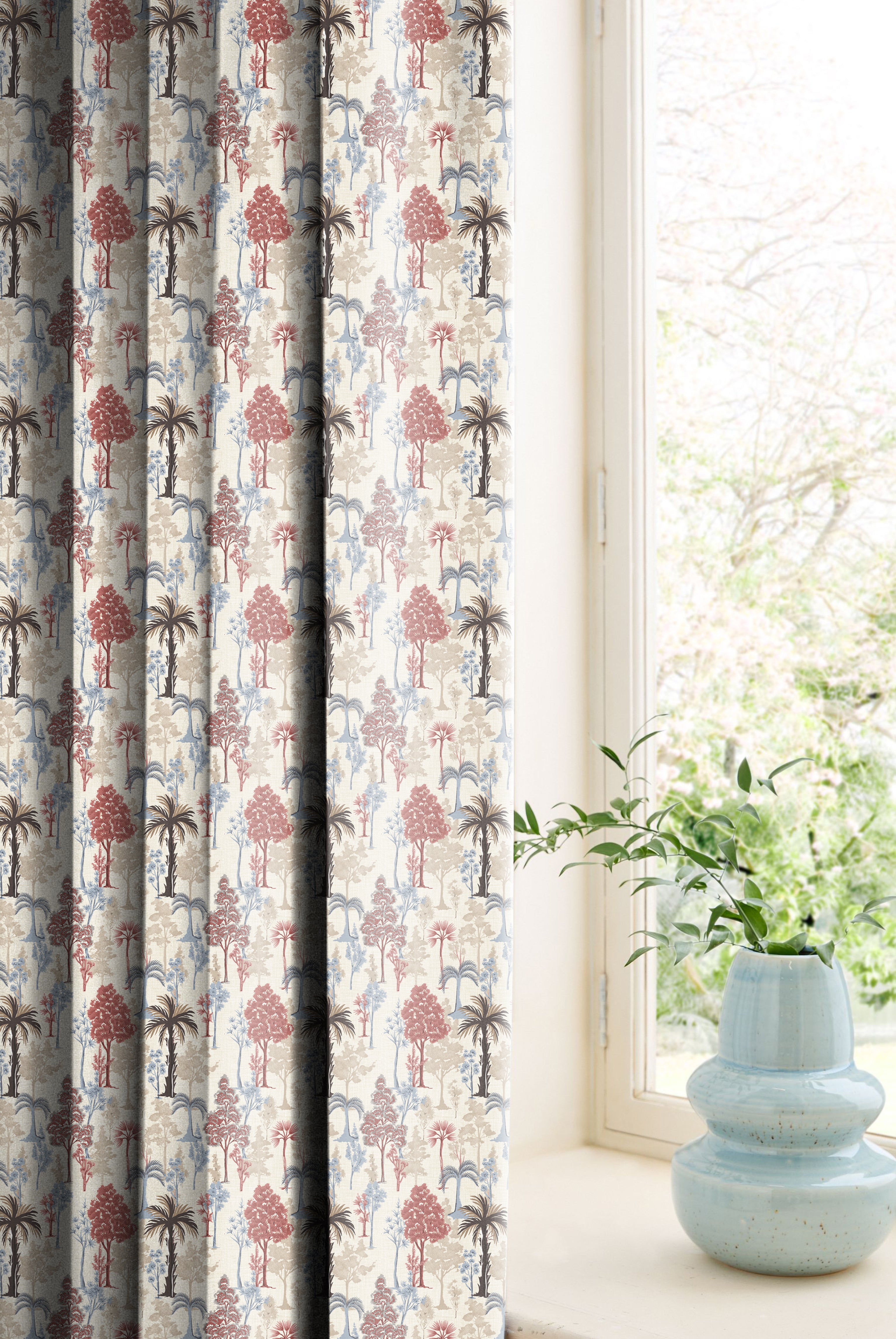 GENOA CLAY ROOM DARKENING PRINTED CURTAIN