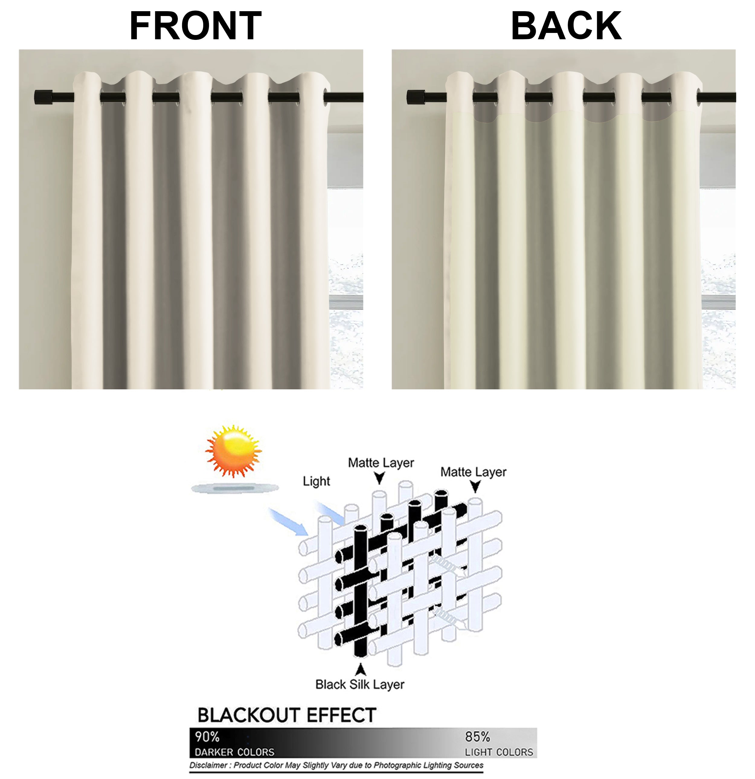 BROOKE L-BROWN BLACKOUT CURTAINS