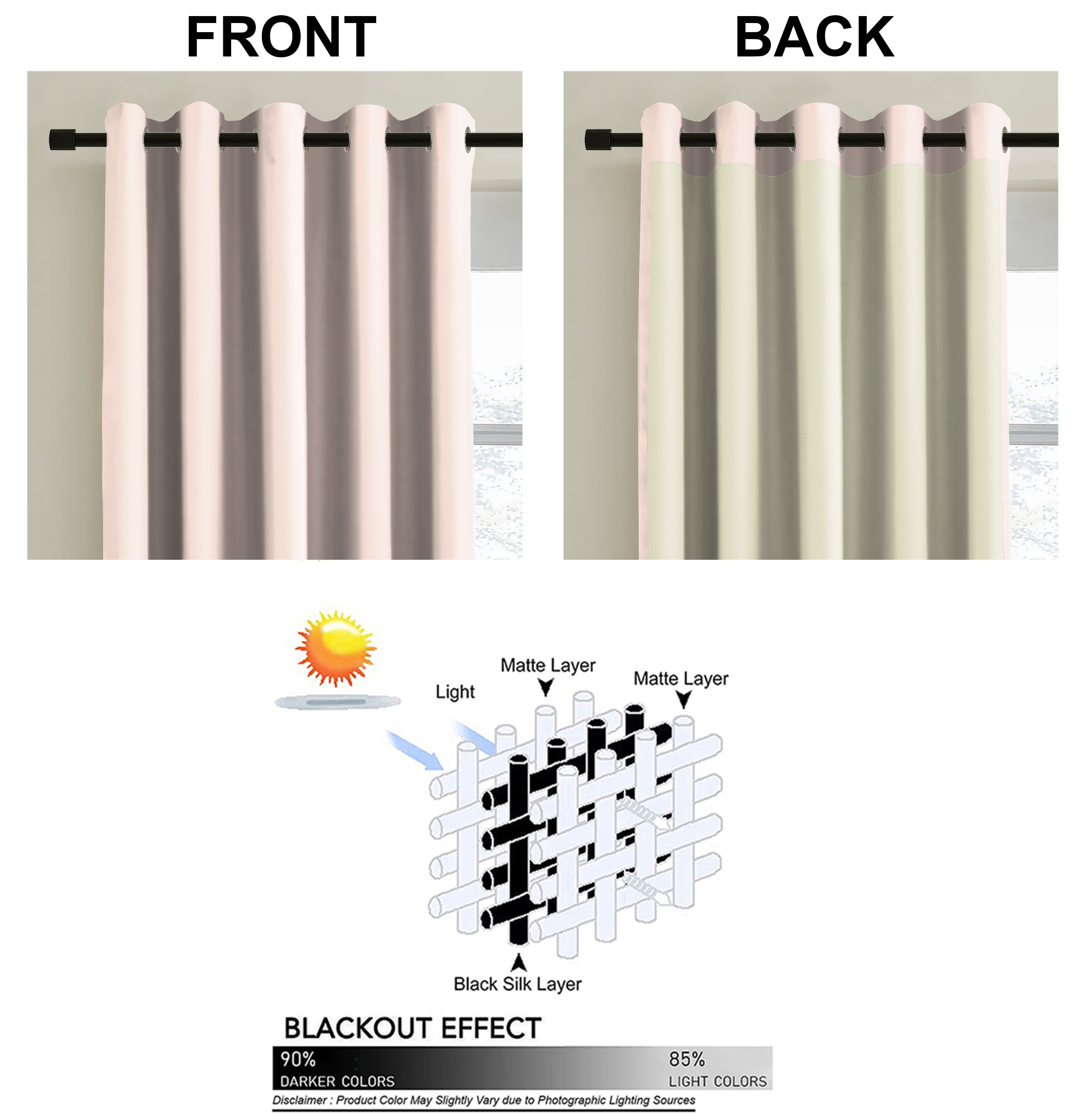 BROOKE BABY-PINK BLACKOUT CURTAINS