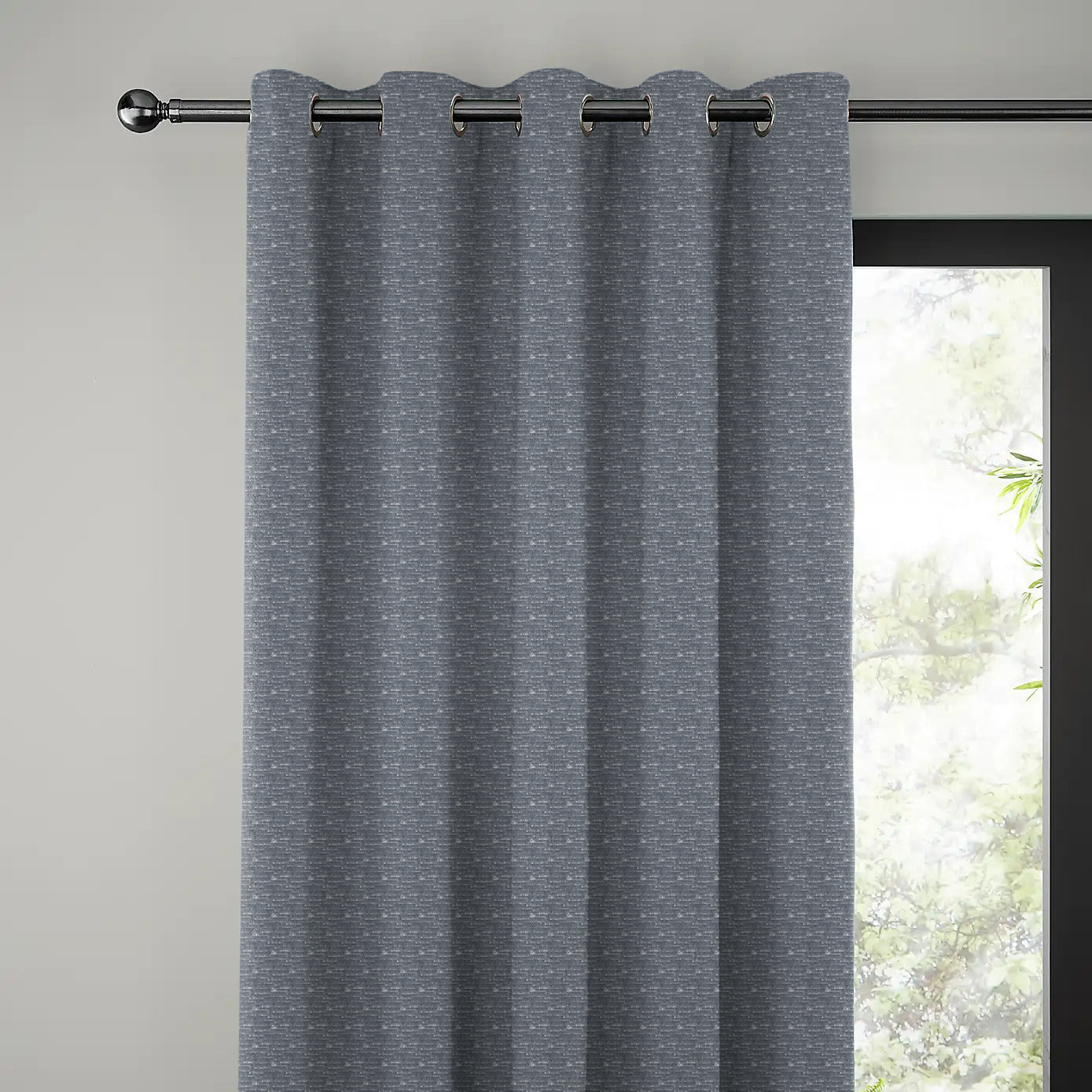 MALAGA DARK GREY BLACKOUT CURTAINS