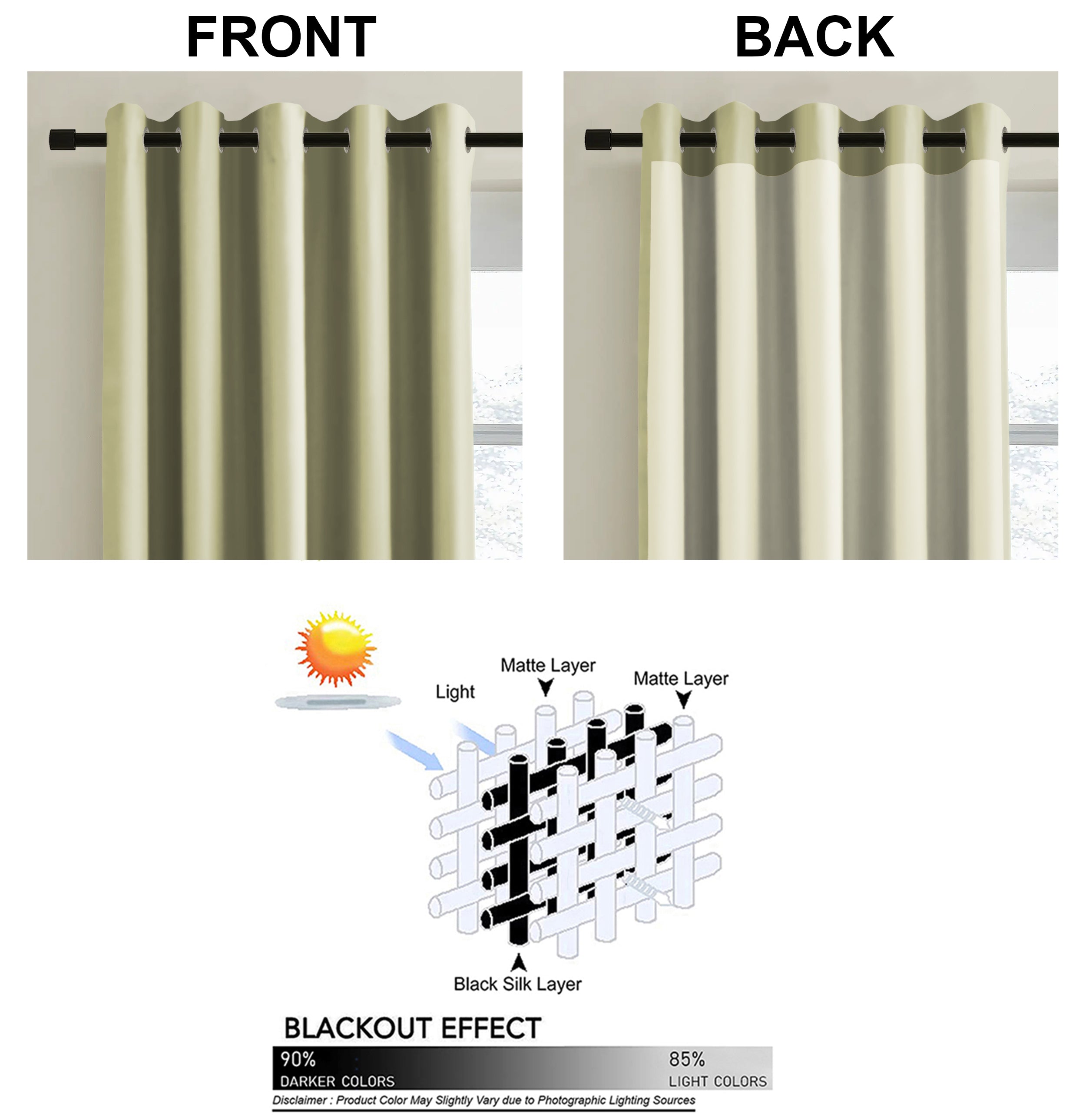 BROOKE GREEN BLACKOUT CURTAINS