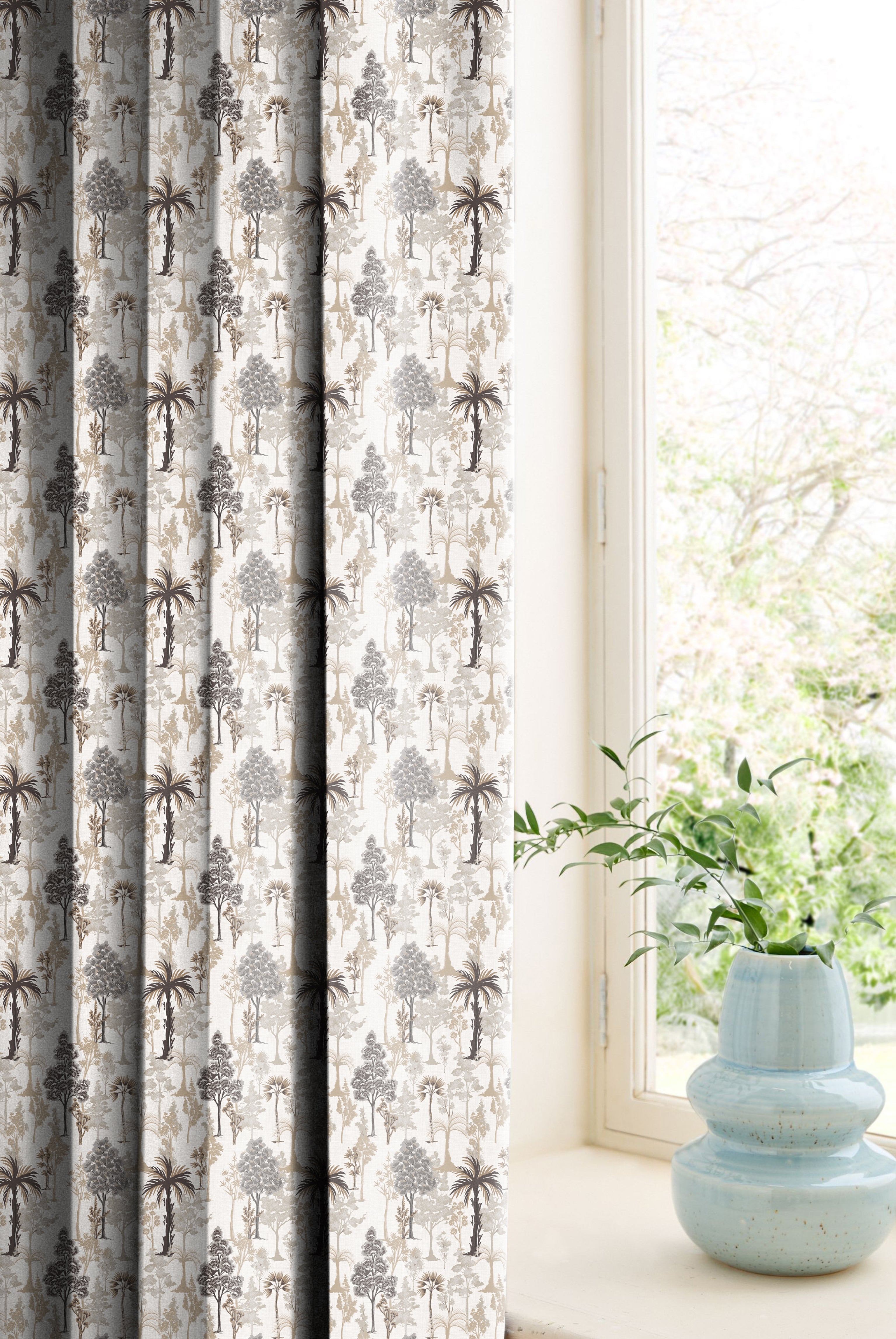 GENOA LEMON ROOM DARKENING PRINTED CURTAIN