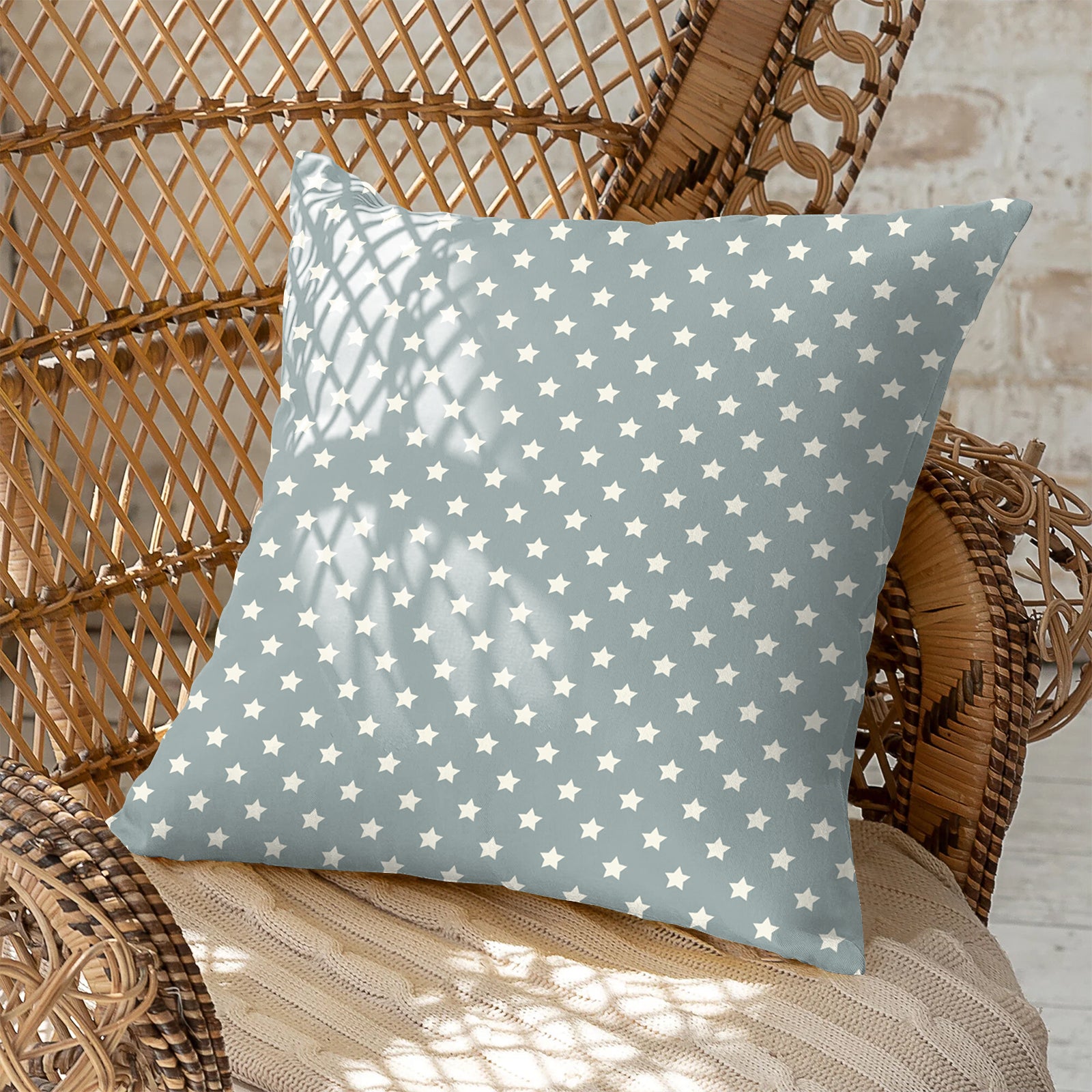 SPRING GALLERY STAR COOL GREY DIGITAL PRINTED CUSHION COVER (Pack of 2)