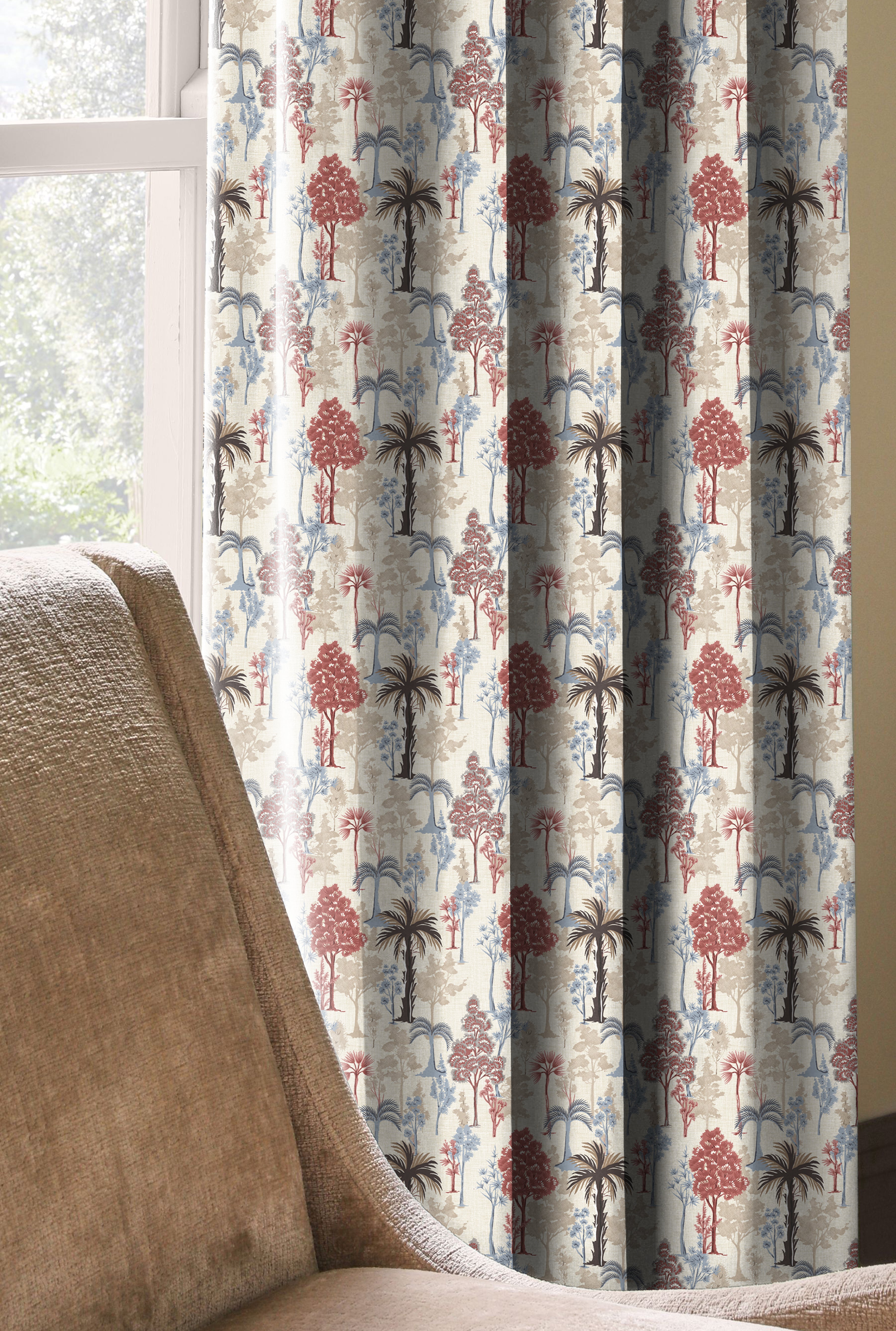 GENOA CLAY ROOM DARKENING PRINTED CURTAIN