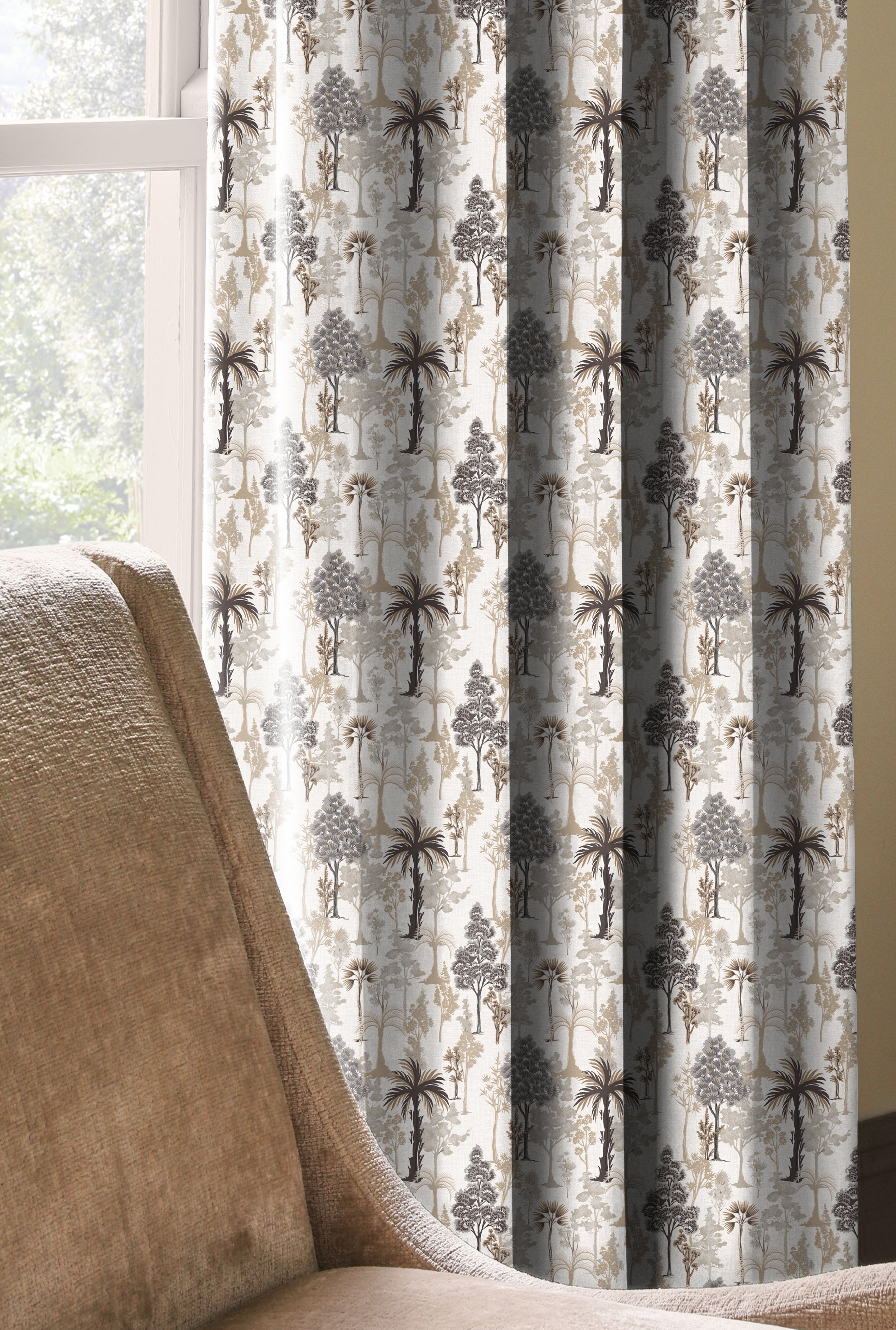 GENOA LEMON ROOM DARKENING PRINTED CURTAIN