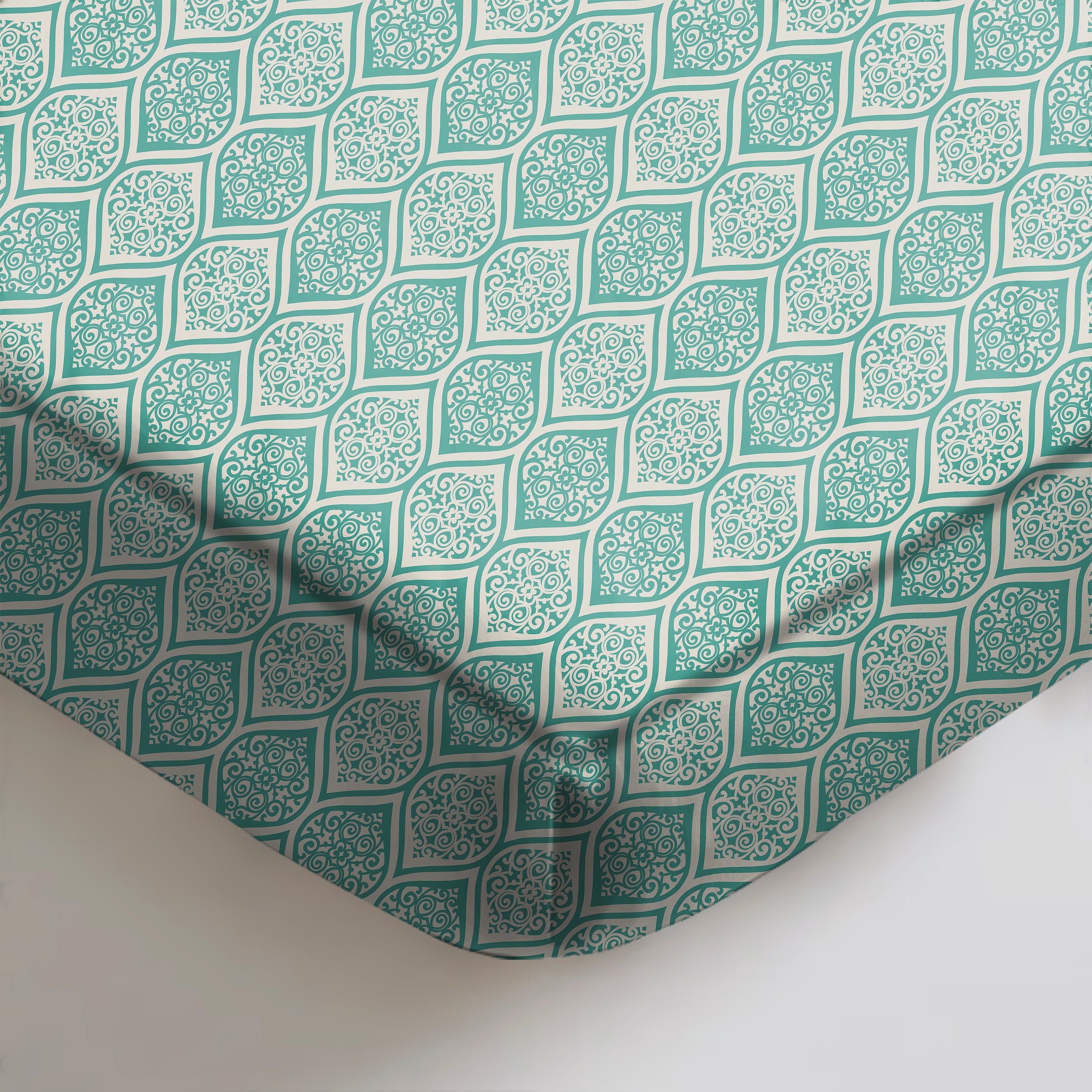 Manhattan Dusty Teal Bedcover for Double Bed with 2 Pillow Covers King Size (104" X 90")