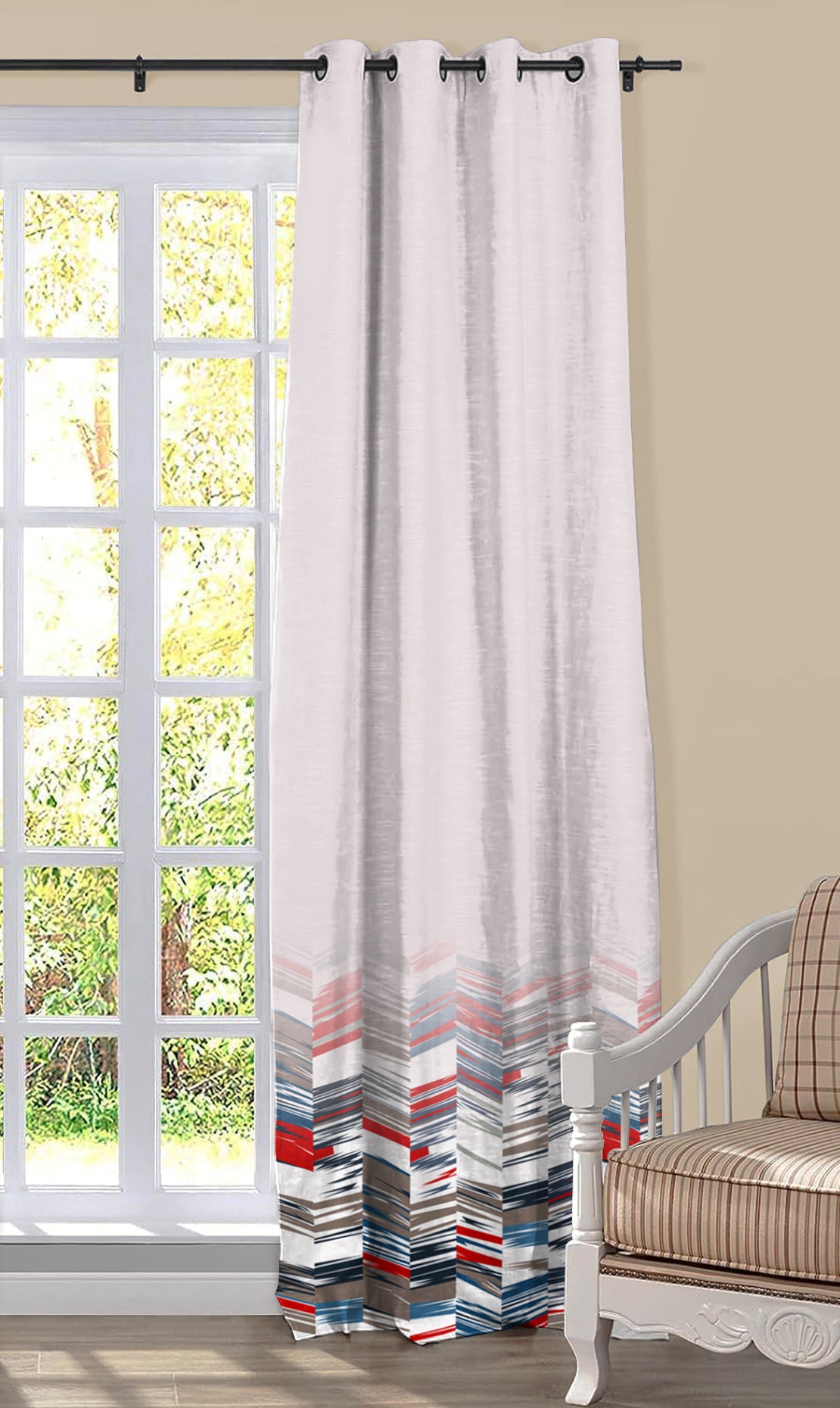 WELLINGTON BLACKOUT CURTAIN RED/BROWN