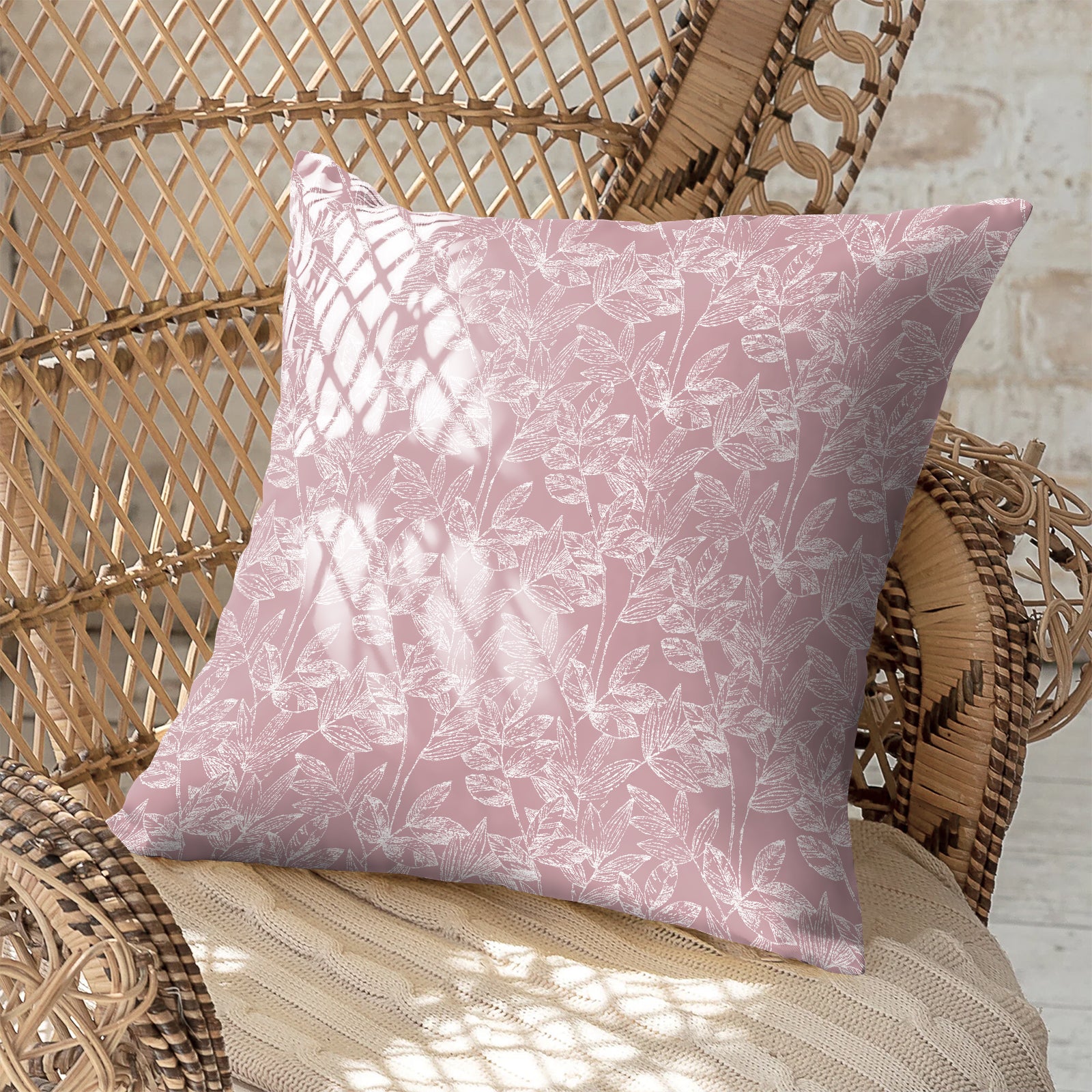 MEADOW L PINK DIGITAL PRINTED CUSHION COVER (Pack of 2)