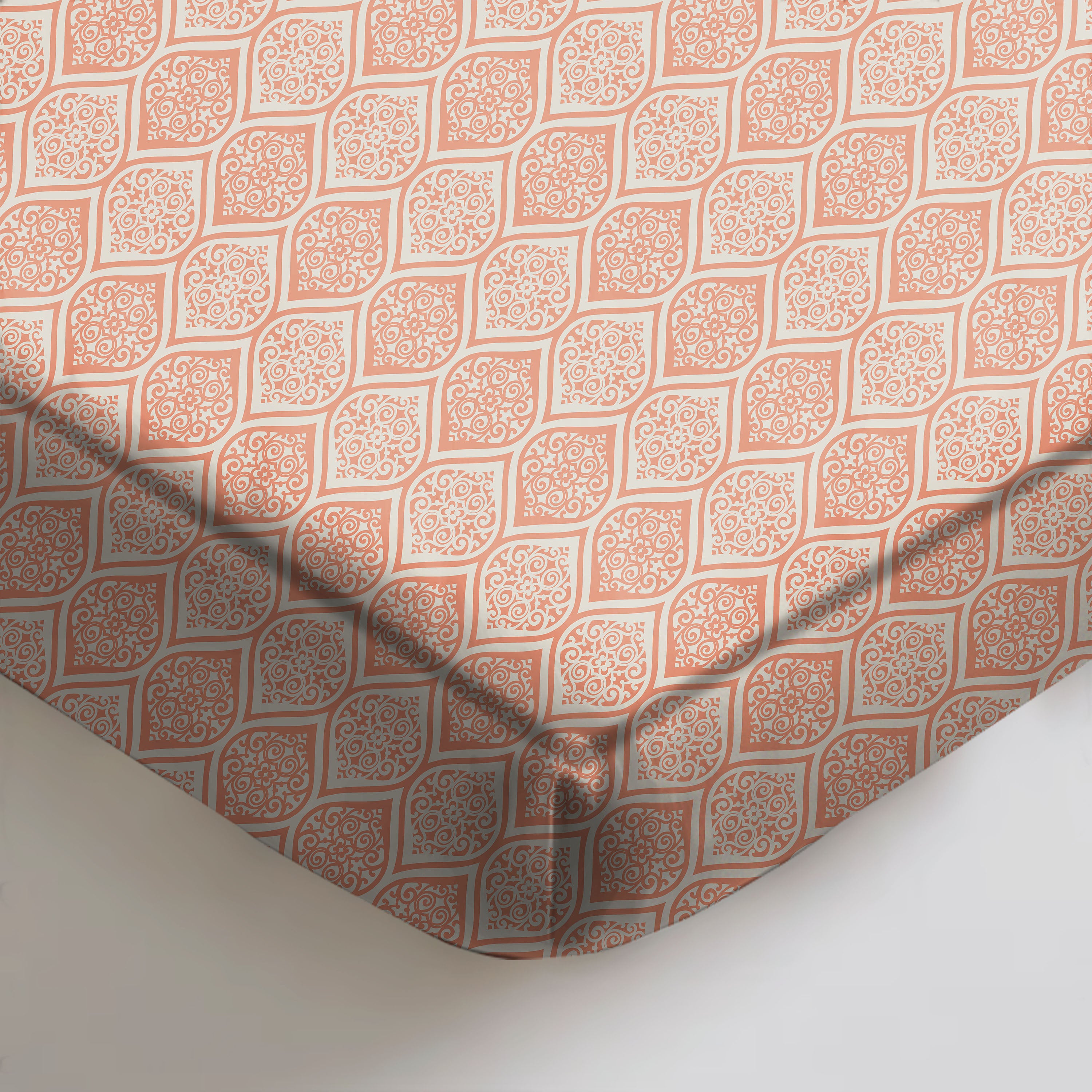 Manhattan Pale Copper Bedcover for Double Bed with 2 Pillow Covers King Size (104" X 90")