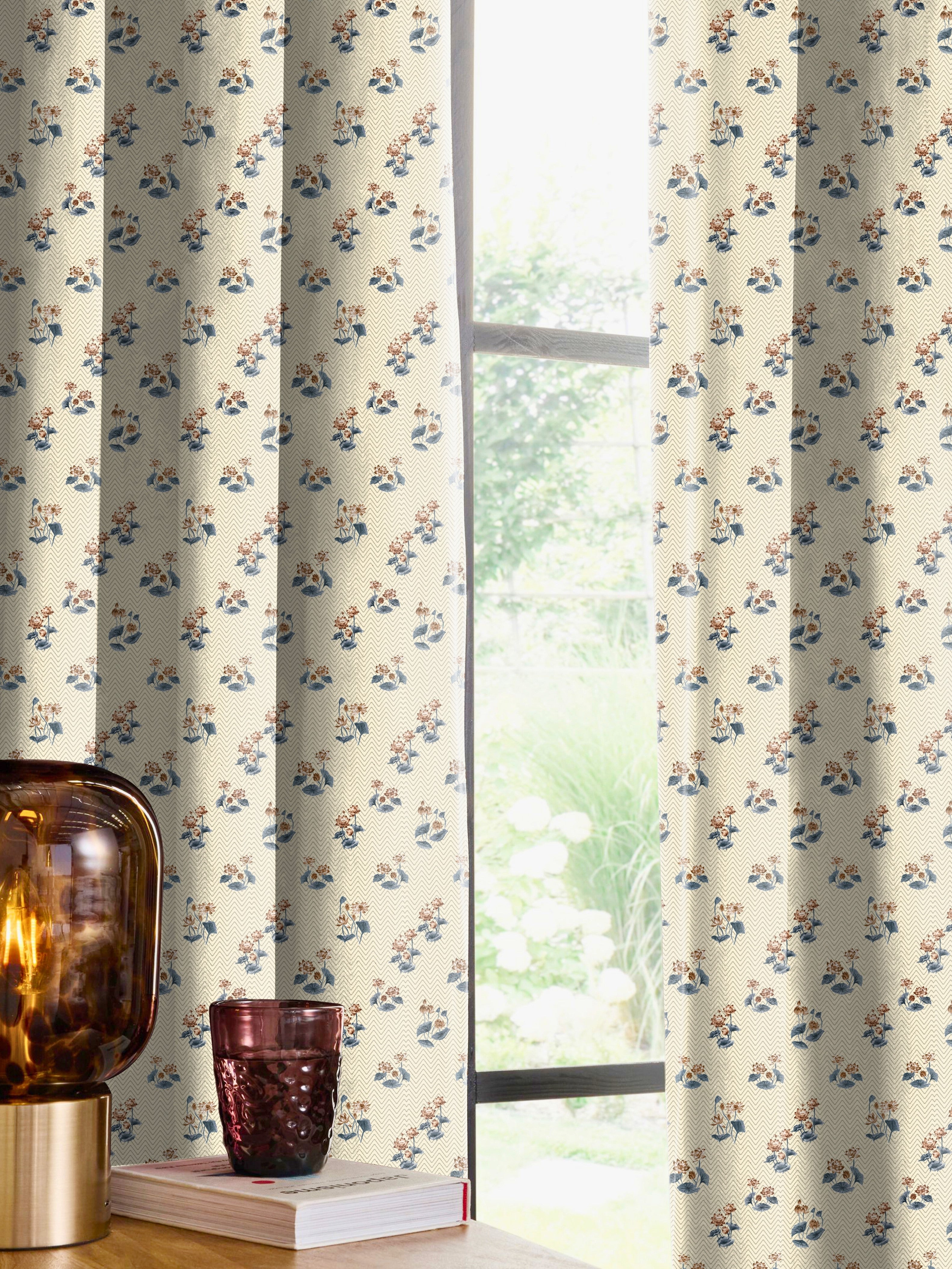 CLARA COFFEE ROOM DARKENING PRINTED CURTAIN