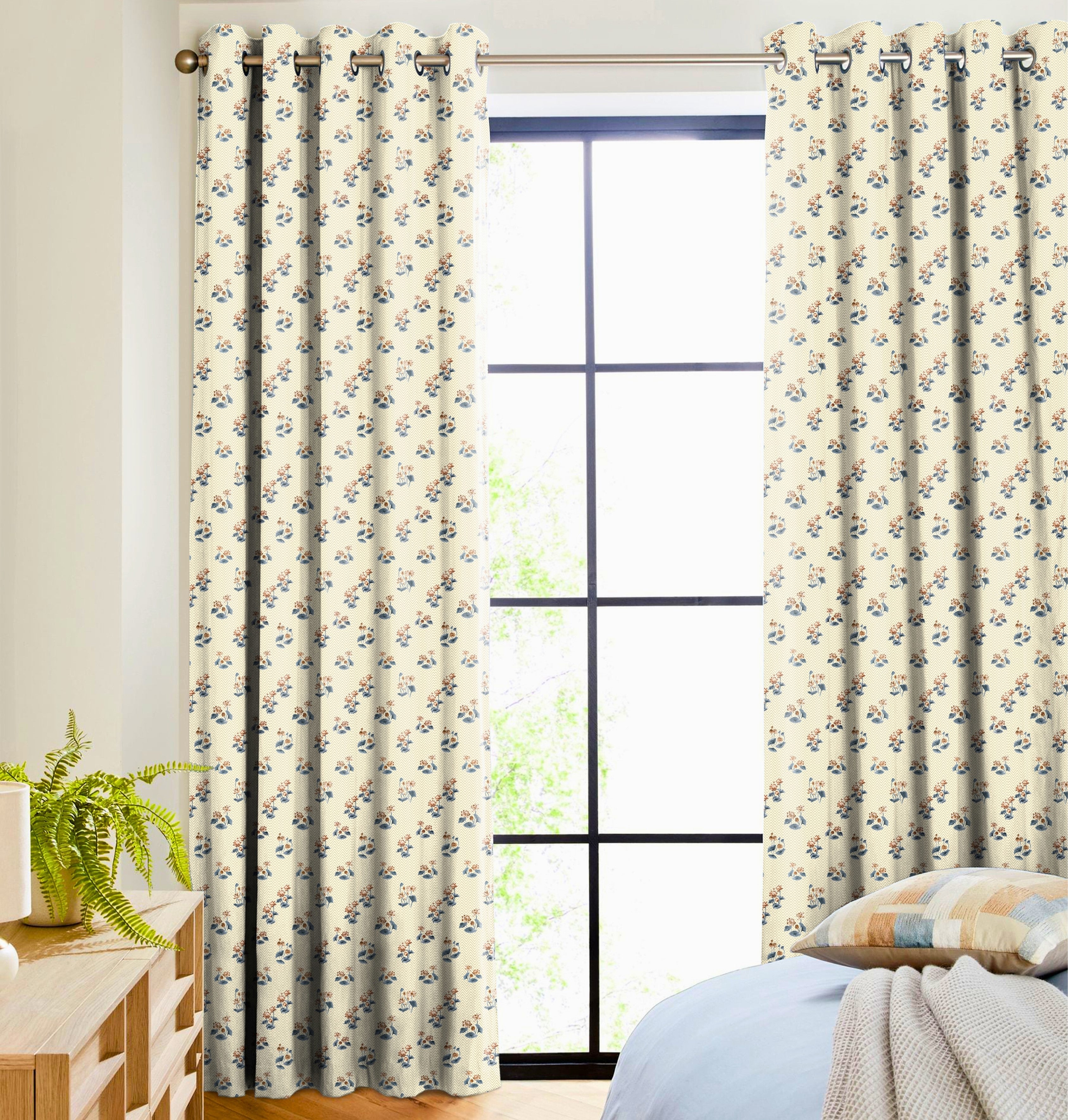 CLARA COFFEE ROOM DARKENING PRINTED CURTAIN