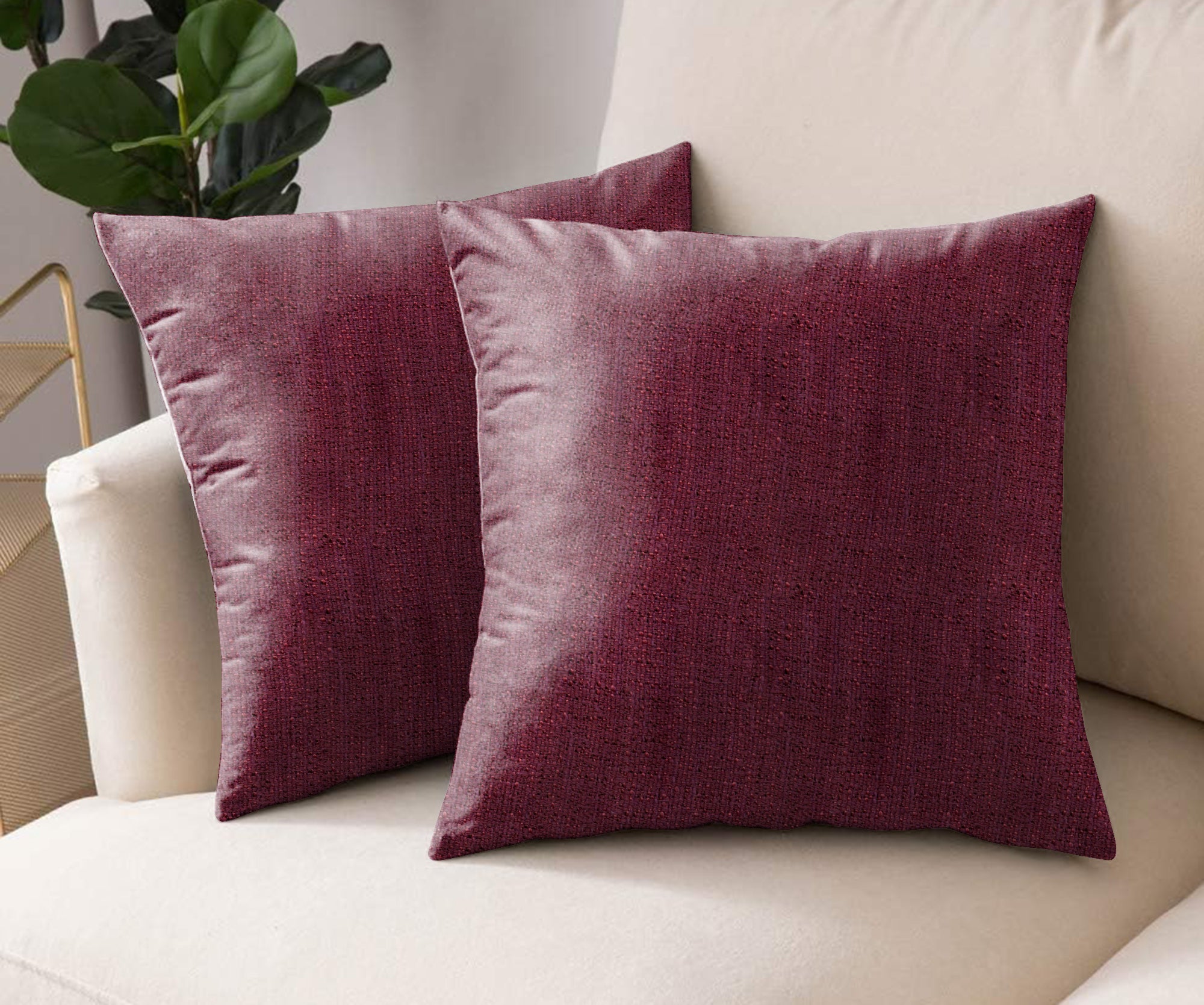 VICTORIA MAROON DIGITAL PRINTED CUSHION COVER