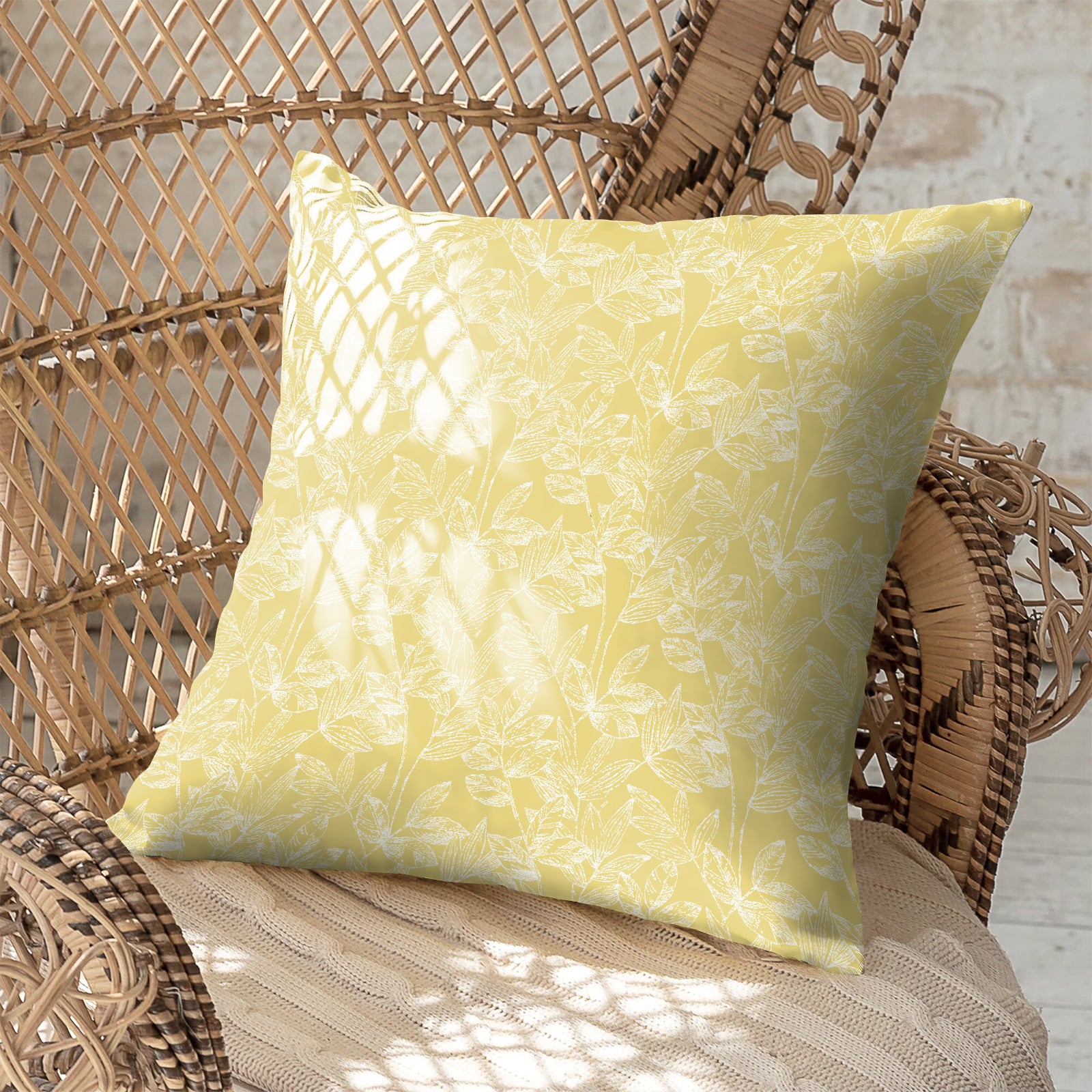 MEADOW YELLOW DIGITAL PRINTED CUSHION COVER