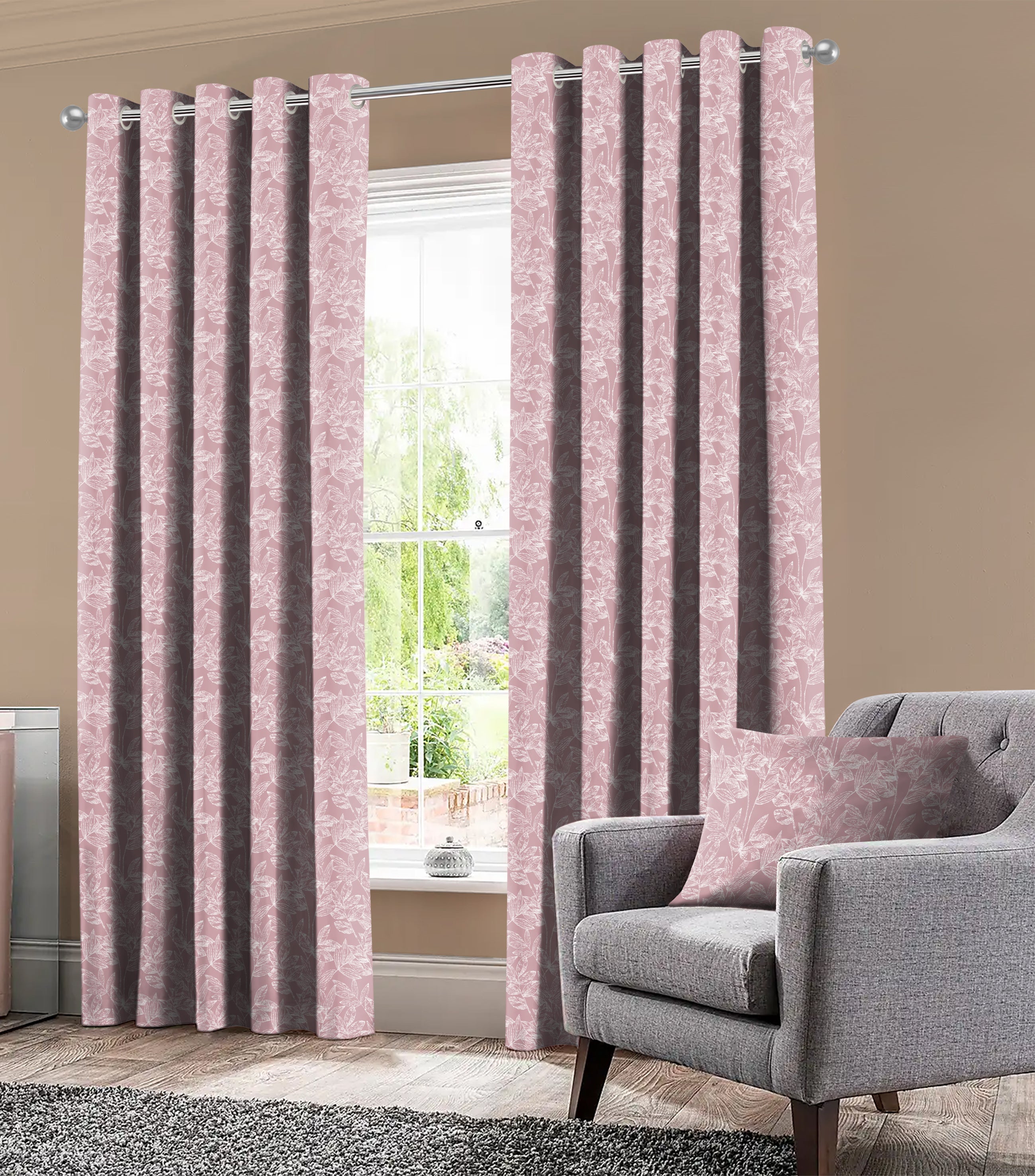 MEADOW L-PINK BLACKOUT CURTAIN