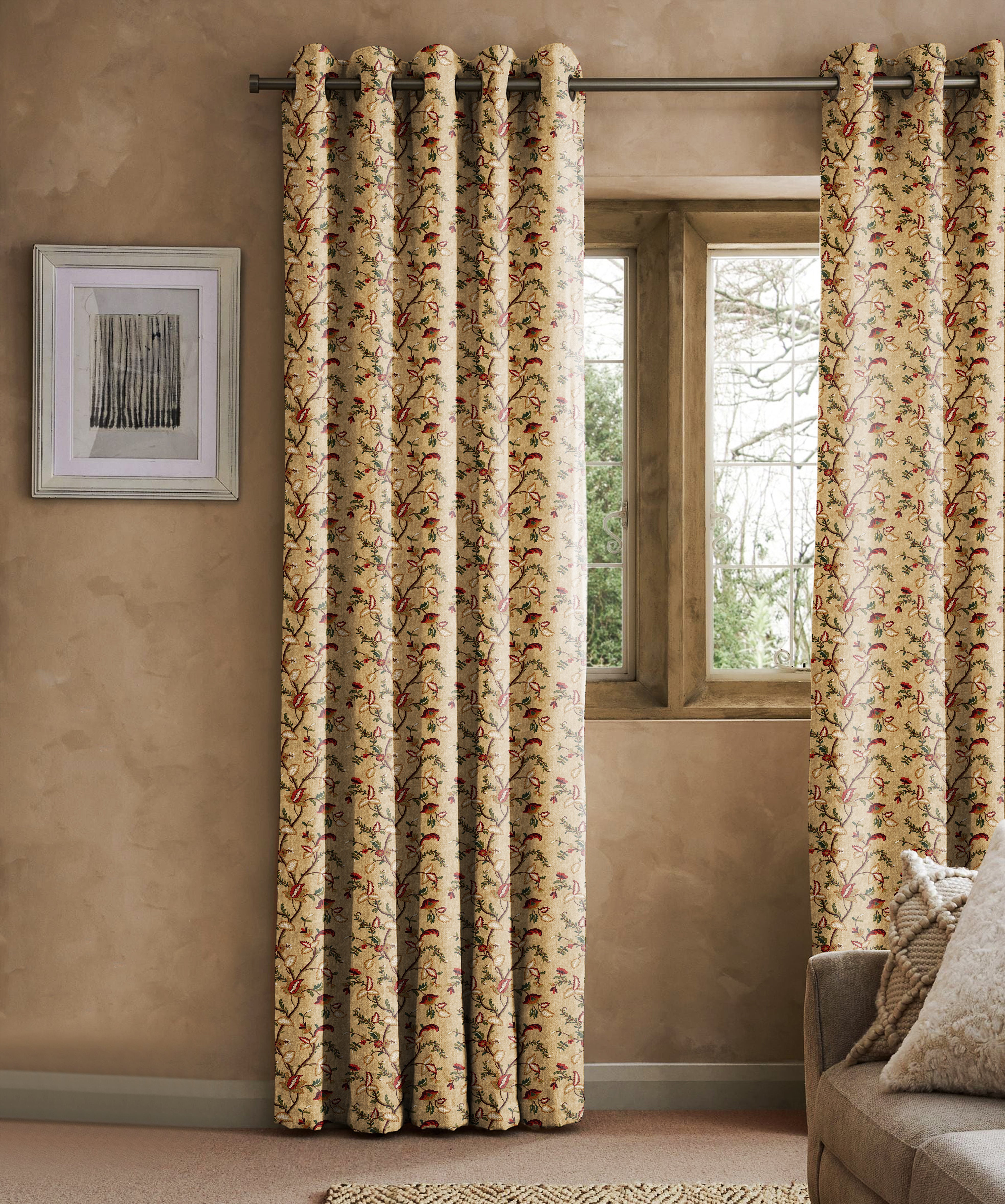 KASHMIRI MED BROWN BLACKOUT CURTAINS