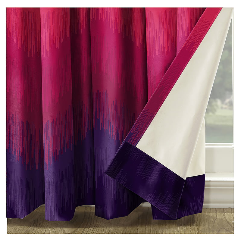 KUDO MAROON CURTAINS BLACKOUT PRINTED